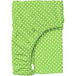 Простынь Cosas на резинке для коляски и люльки 40x80 green dots, салатовая (DropSalad_FittedStroller_40х80)