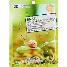 Тканинна 3D-маска для обличчя Food A Holic Natural Essence Mask Snail з муцином равлика 23 г