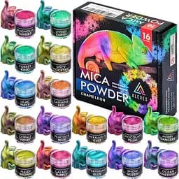 Перламутровий пігмент хамелеон Chameleon Mica Powder Alexes HM-001, 16 кольорів