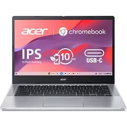 Acer Ноутбук Chromebook CB314-3HT 14" FHD IPS Touch, Intel P N6000, 8GB, F128GB, UMA, ChromeOS, сріблястий - мініатюра 2