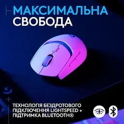 Комп'ютерна мишка Logitech G309 Lightspeed Wireless/Bluetooth White (910-007207) - мініатюра 3