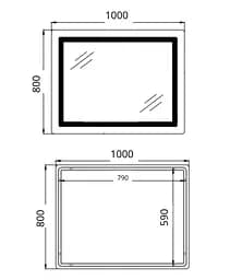 Дзеркало Qtap Cardinal (CA2) прямокутне з LED-підсвічуванням Touch QT0478C1008048455 - мініатюра 10