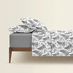 Комплект постільної білизни Cosas Forest CS2 Двоспальний сірий (LeafFernGrey_El160-53Graphite_180) - мініатюра 2
