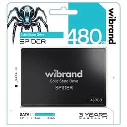 Твердотільний накопичувач SSD Wibrand 480Gb, Spider, SATA3, 2.5", 3D TLC, 550/460 МБ/с teh0019798 - мініатюра 2