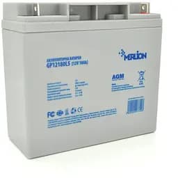 Аккумуляторная батарея MERLION AGM GP12180L5 12 V 18 Ah ( 180 x 78 x 165 (168)), 4.65 kg, Grey, Q4/192