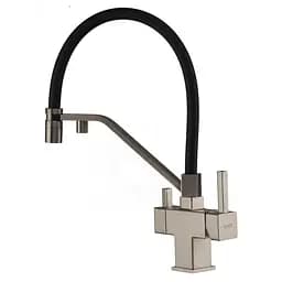 Смеситель для кухни на две воды с гибким изливом Koer KB-72036-02 KR5813, Нержавеющая сталь