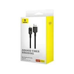 Кабель Baseus Unbreakable Series Fast Charging Data Cable USB to iP 2.4A 2 м Cluster чорний - мініатюра 2