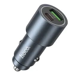 Автомобільний зарядний пристрій HOCO Z60 Bloom 48W dual-port PD30W+QC3.0 multi-protocol car charger чорний