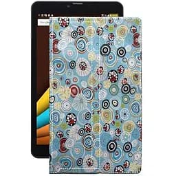 Чехол StatusCASE из экокожи для планшета Sigma X-style Tab A81 Круги-цветные