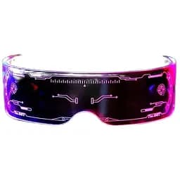 Очки неоновые в стиле Киберпанк LED подсветка