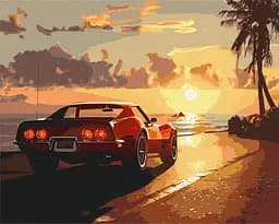 Набор для росписи по номерам Поездка у побережья, Ideyka, 40x50 см, КНО2794