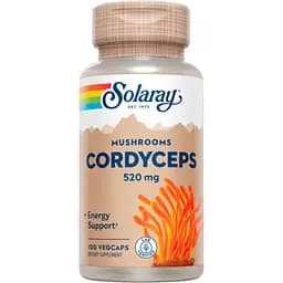 Гриб Кордицепс Solaray Cordyceps Mushroom 520 мг 100 вегетарианских капсул (2023-10-2126)