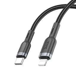 Кабель PD Hoco U117 Grand PD intelligent power-off charging data cable iP черный