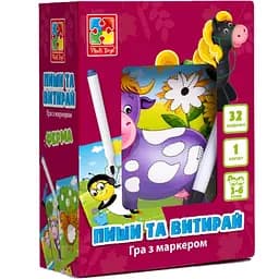 Игра настольная Vladi Toys Пиши и вытирай Ферма (VT5010-19)