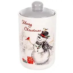 Банка для сипучих продуктів Lefard Сніговик, 700 мл, сірий (858-0031)