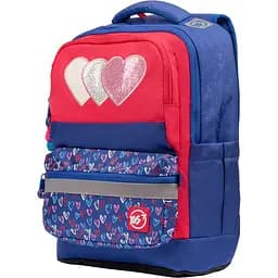 Рюкзак Yes S-30 Juno XS Heart beat, малиновый с синим (558211)