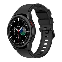 Ремінець для Samsung Galaxy Watch 6 - чорний ширина кріплення 20мм силікон Watchbands RiccoOne (W29-2WB695511196) - мініатюра 2