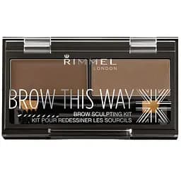 Набір для моделювання брів Rimmel Brow This Way Medium Brown тон 002, 1.1 г + 1.3 г (8000016188836)