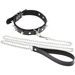 Ошейник с поводком Fetish Tentation черный