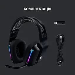 Бездротова ігрова гарнітура Logitech G733 Wireless Lightspeed RGB з підсвічуванням чорна (981-000864) - мініатюра 2