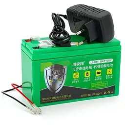 Аккумуляторная литиевая батарея 12 V 14A с элементами Li-ion 18650 (150X65X94) вес 966 грамм + зарядное устройство 12,6V 2A