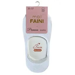 Женские "Следы" с противоскользящим силиконом белые 213011