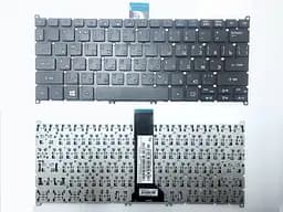 Клавіатура для ноутбука Acer Aspire E3-111 чорна без рамки RU/US