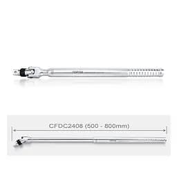 Вороток 3/4" телескопічний 500-800мм із шарніром (з фіксатором) Toptul CFDC2408 - мініатюра 2