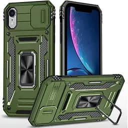 Чохол Epik ударостійкий Camshield Army Ring для Apple iPhone XR 6.1 Оливковий/Army Green
