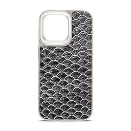 Кожаный чехол для Apple iPhone 15 Pro Max, Harder Virgin Mermaid, серый, термополіуретан ТПУ + экокожа с морской чешуйчатой текстурой, панель, защита корпуса, противоударный, микрофибра, рамка вокру камеры, защита всего корпуса, (ARM76824)