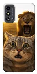 Чохол Demsky Shocked cat and lion для ZTE Blade A53