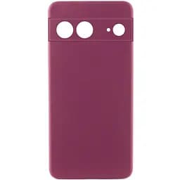 Чохол TPU GETMAN Liquid Silk Full Camera для Google Pixel 7 Бордовий / Marsala