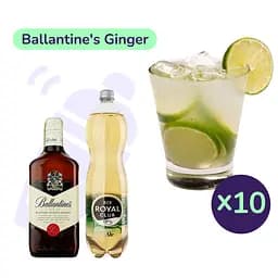 Коктейль Ballantine's Ginger (набор ингредиентов) х10 на основе Ballantine's Finest Blended Scotch Whisky