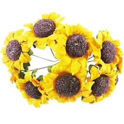 Декоративный подсолнух для творчества Bambi KV-735 пучок 10 штук