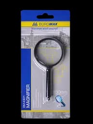 Лупа Buromax, 5-кратна, d 50 мм, чорний (BM.4301)