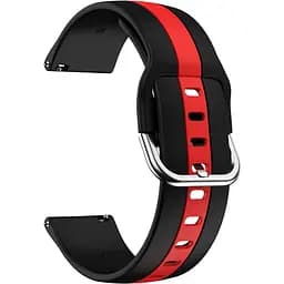 Браслет D2 Normal для Samsung Gear Sport - чорно-червоний ширина кріплення 20мм силікон Watchbands (W37-3WB13487810)