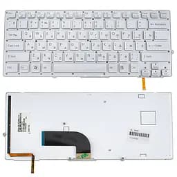 Клавіатура для ноутбука SONY (VPC-SB, VPC-SD series) rus, silver, без фрейма, підсвічування клавіш - мініатюра 2