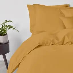 Комплект постільної білизни Cosas Curcuma CS12 Двоспальний гірчичний (Ranfors_Mustard_El160x30-Mustard_180) - мініатюра 2