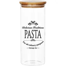 Банка для зберігання Galleryglass Pasta скляна з бамбуковою кришкою 1 л (85006094)