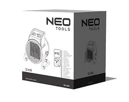 Теплова гармата Neo Tools електрична, 5кВт, 80м кв, 588м куб/год, 380В, керамічний нагрів. елемент (PTC), чорний - мініатюра 7
