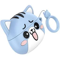 Навушники безпровідні TWS Hoco EW48 True wireless stereo headset glacier cat блакитний