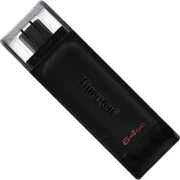 USB флеш-накопитель Kingston DataTraveler 70 64GB USB-C 3.2 Gen 1 Black (DT70/64GB) [66931]