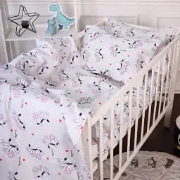 Простирадло на резинці MirSon Kids Time 20-0040 Cute white zebra 70х190 см (2200009640131) - мініатюра 2