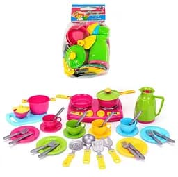 Набір посуду №7, 38 елементів, 3589 ТехноК, в пакеті (4823037603589)