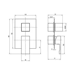 Змішувач для душу вбудований Topaz Odiss TO 08117-L03-BL-TT (22275) - мініатюра 21