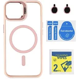Чохол із підставкою MagSafe TPU PC Metal Stand Case Apple iPhone 14 Pink