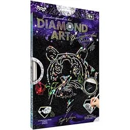 Комплект креативної творчості Danko Toys Diamond Art DAR-01 Тигр з трояндою