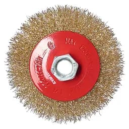 Щітка конічна Vitals гофрована латунована 100 мм М14, 0.3 мм (174520)