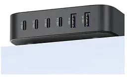 Зарядний пристрій 200 ват максимальний Ugreen CD271 6 портів 2U+4C 200W GaN - мініатюра 4