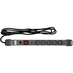 Подовжувач мережевий Sthor 3 м 5 гнізд і вмикач 3-жильний 1.5 мм² заземлення і захист (72372)